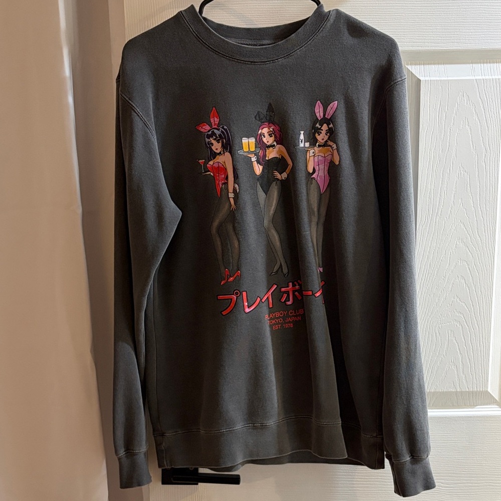 PLAYBOY Women's Graphic Sweater - Black